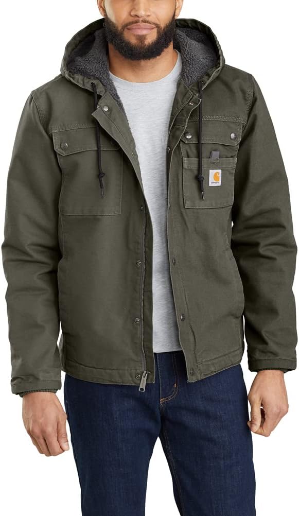 Carhartt Men’s Relaxed Fit Washed Duck Sherpa-Lined Utility Jacket ...